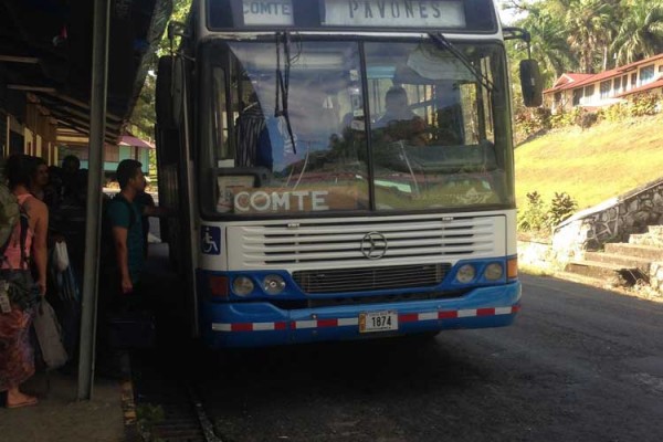 Bus from Golfito to Pavones, Costa Rica