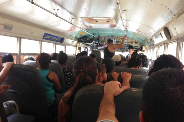 Inside the 192 Bus to La Libertad