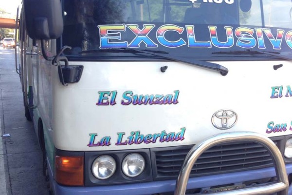 Microbus from San Salvador to Sunzal